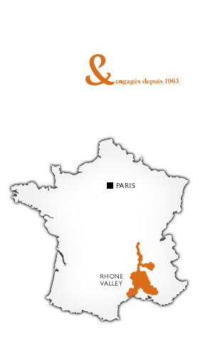 Carte France Vallée du Rhône